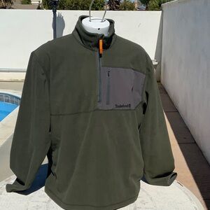 Timberland Men's Dark Green Fleece Pullover